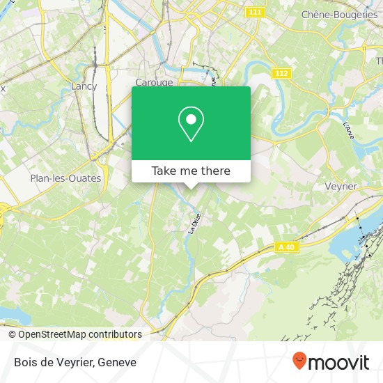 Bois de Veyrier map