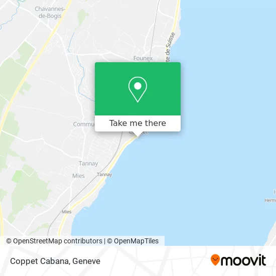 Coppet Cabana map