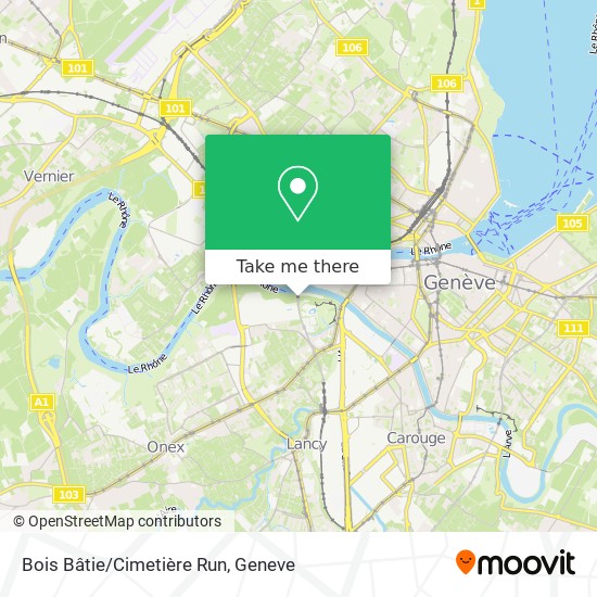Bois Bâtie/Cimetière Run Karte