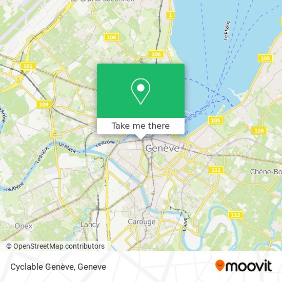 Cyclable Genève map