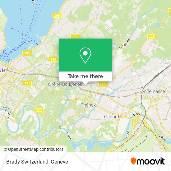 Brady Switzerland map