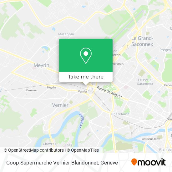 Coop Supermarché Vernier Blandonnet Karte