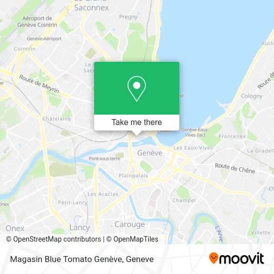 Magasin Blue Tomato Genève map