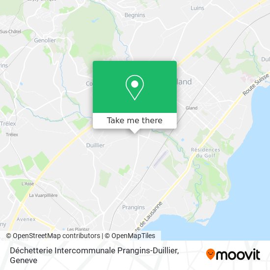 Déchetterie Intercommunale Prangins-Duillier map