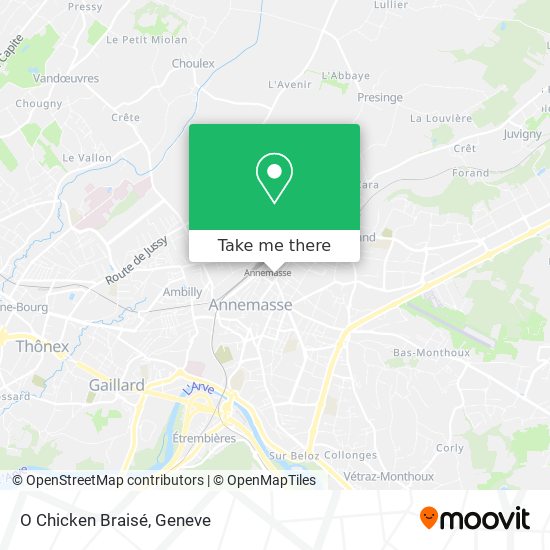 O Chicken Braisé map