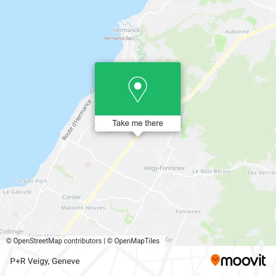 P+R Veigy map