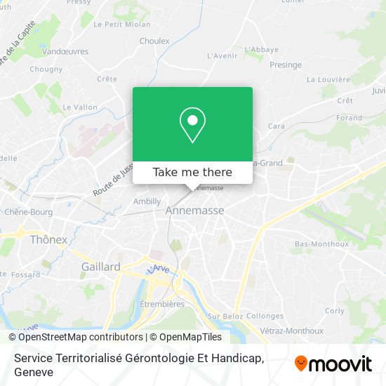 Service Territorialisé Gérontologie Et Handicap map