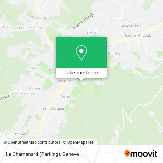 Le Chamenard (Parking) map