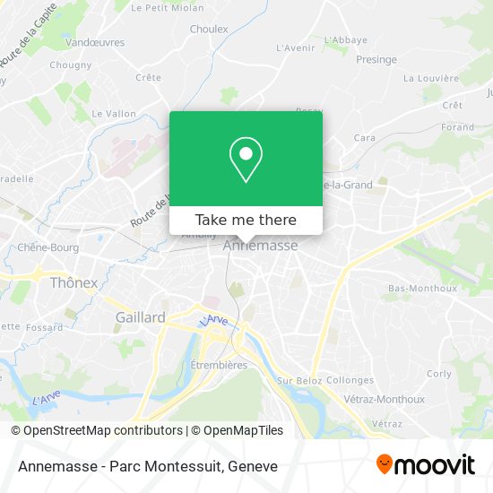 Annemasse - Parc Montessuit map