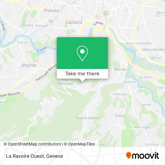 La Ravoire Ouest map