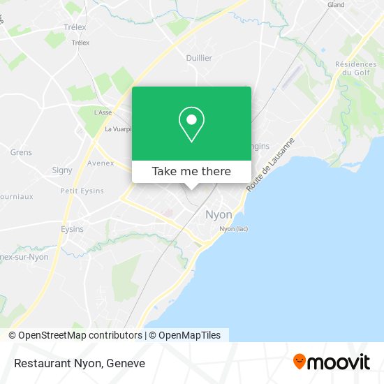 Restaurant Nyon map