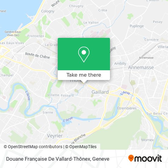 Douane Française De Vallard-Thônex map