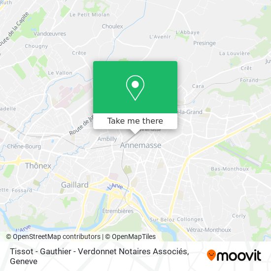 Tissot - Gauthier - Verdonnet Notaires Associés map