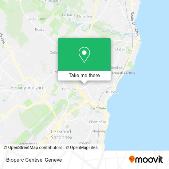 Bioparc Genève map