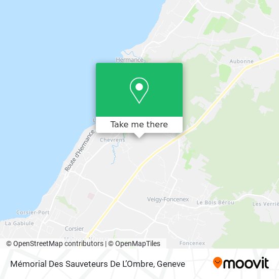 Mémorial Des Sauveteurs De L’Ombre map