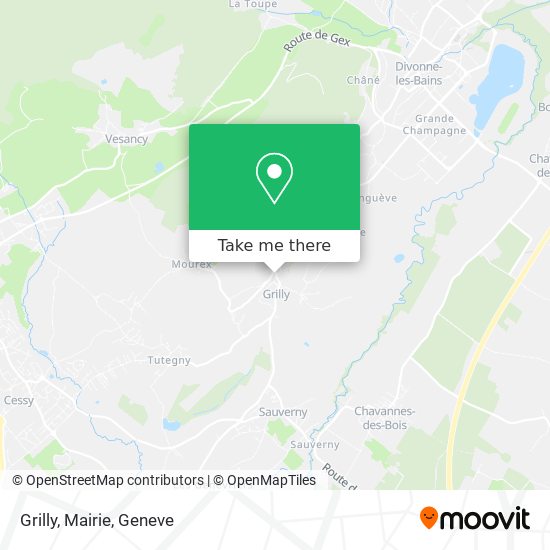Grilly, Mairie map