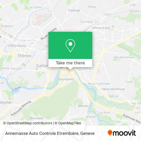 Annemasse Auto Controle Etrembière map