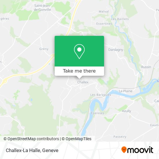 Challex-La Halle map