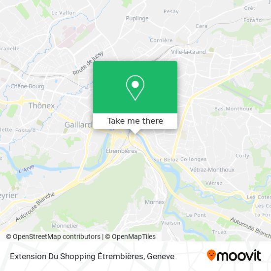 Extension Du Shopping Étrembières map