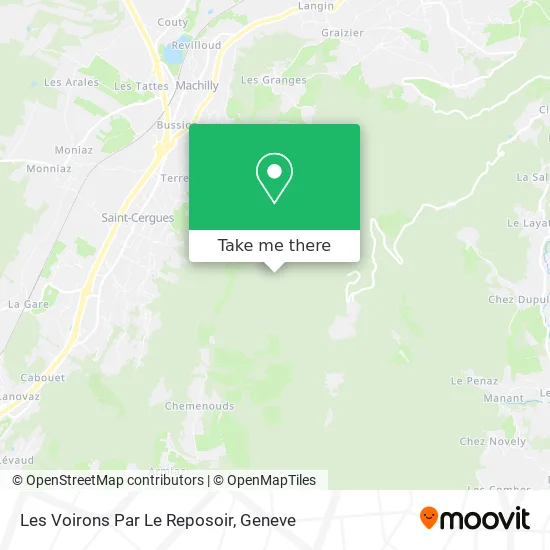Les Voirons Par Le Reposoir map