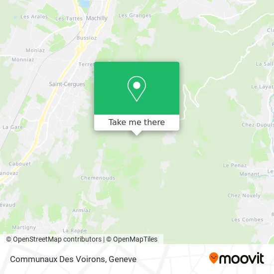 Communaux Des Voirons map
