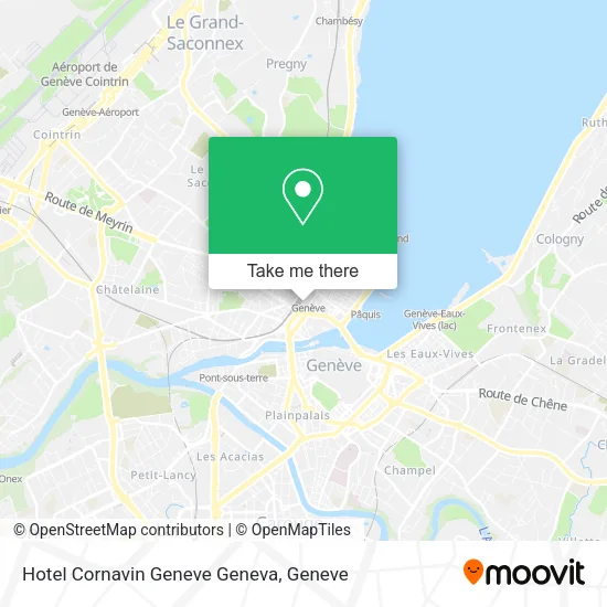 Hotel Cornavin Geneve Geneva map