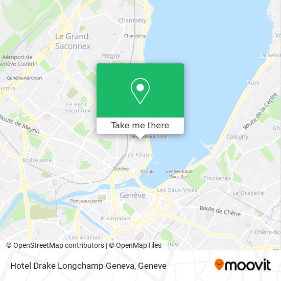 Hotel Drake Longchamp Geneva map