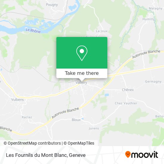 Les Fournils du Mont Blanc map
