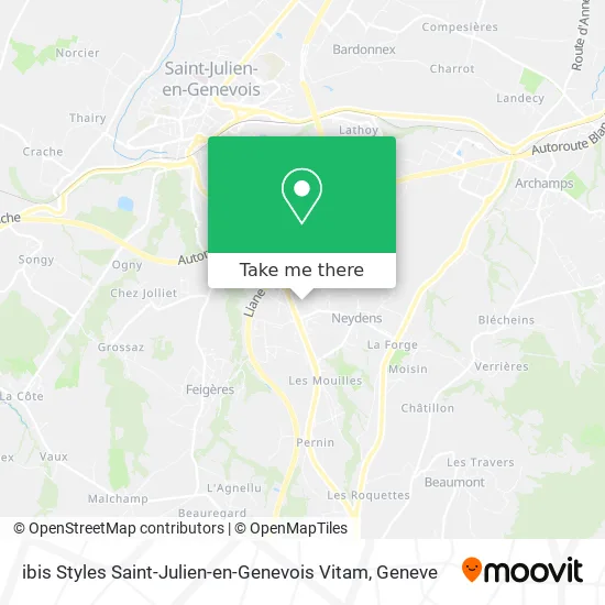 ibis Styles Saint-Julien-en-Genevois Vitam map