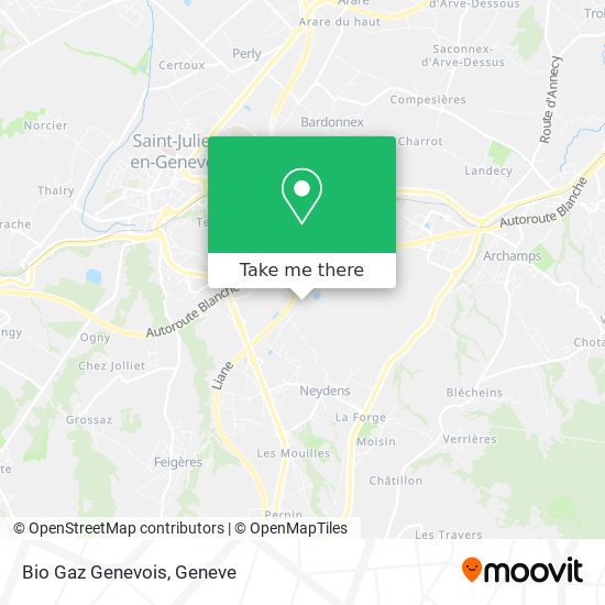 Bio Gaz Genevois map
