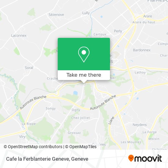 Cafe la Ferblanterie Geneve map