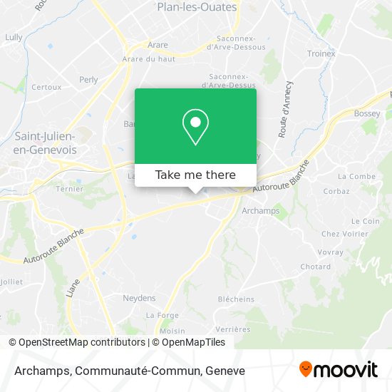 Archamps, Communauté-Commun map
