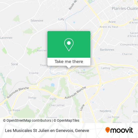 Les Musicales St Julien en Genevois map