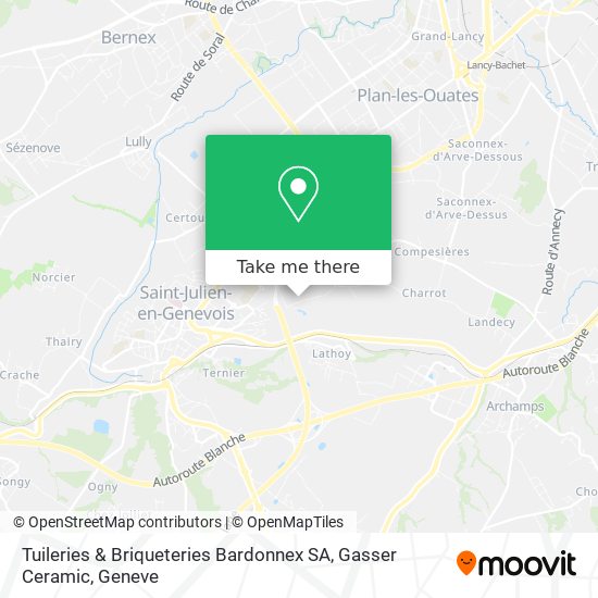Tuileries & Briqueteries Bardonnex SA, Gasser Ceramic map