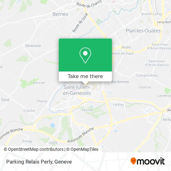 Parking Relais Perly map