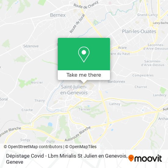 Dépistage Covid - Lbm Mirialis St Julien en Genevois map