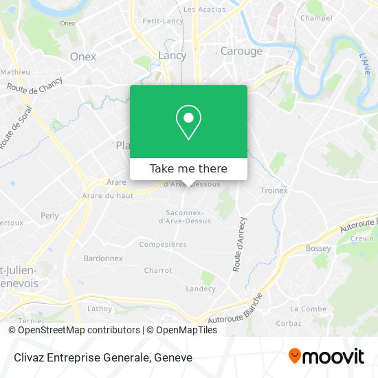 Clivaz Entreprise Generale map