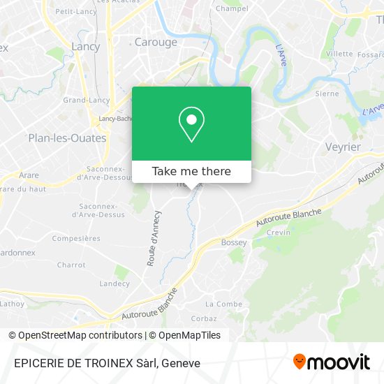 EPICERIE DE TROINEX Sàrl map