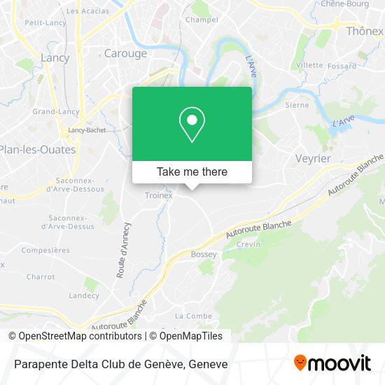 Parapente Delta Club de Genève map