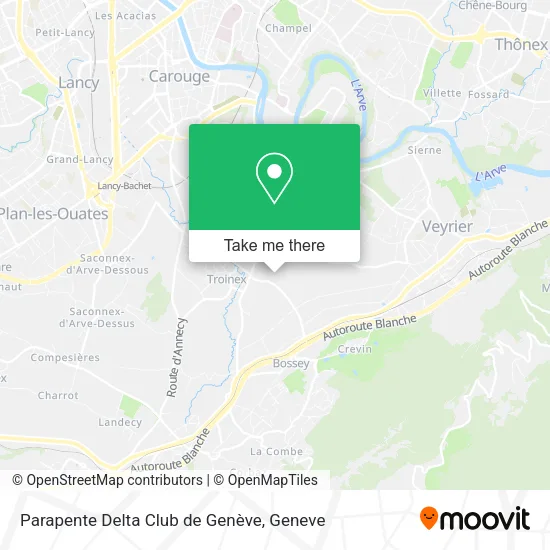 Parapente Delta Club de Genève map