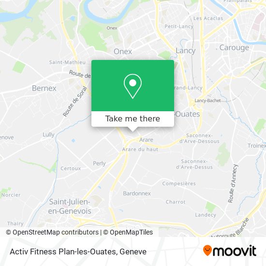 Activ Fitness Plan-les-Ouates map