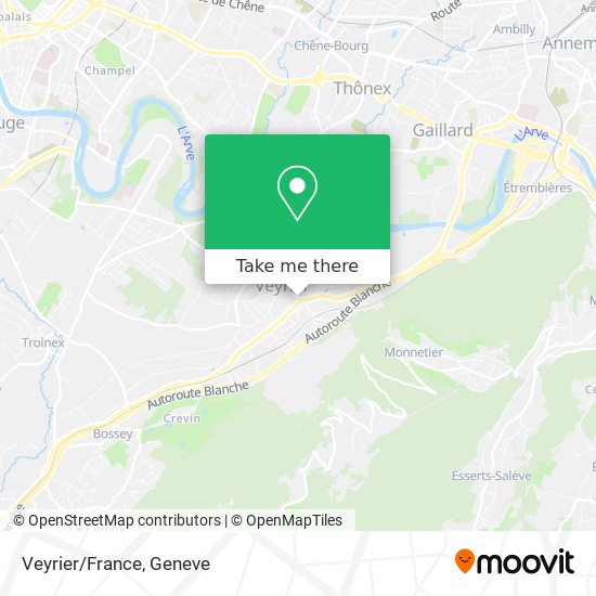 Veyrier/France map