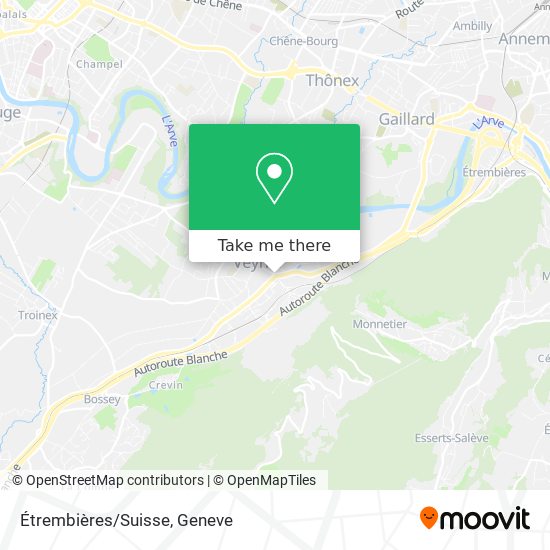 Étrembières/Suisse map