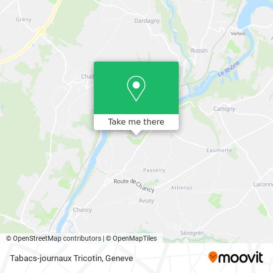 Tabacs-journaux Tricotin map