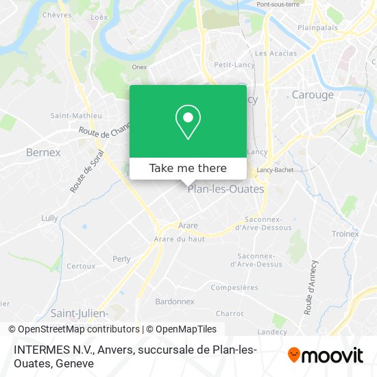 INTERMES N.V., Anvers, succursale de Plan-les-Ouates Karte