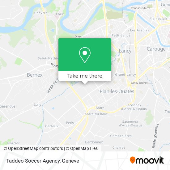 Taddeo Soccer Agency map