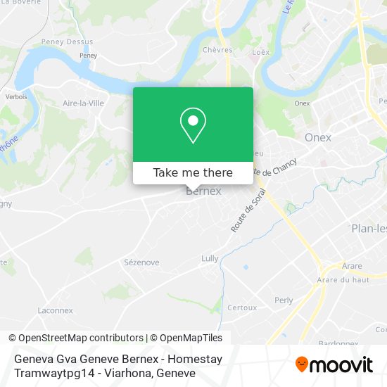 Geneva Gva Geneve Bernex - Homestay Tramwaytpg14 - Viarhona map