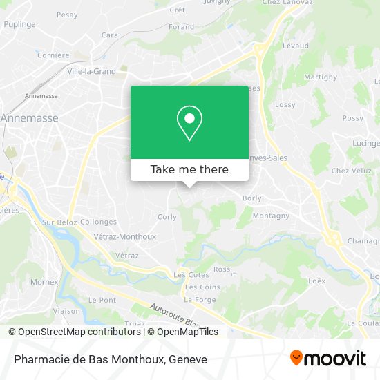 Pharmacie de Bas Monthoux map