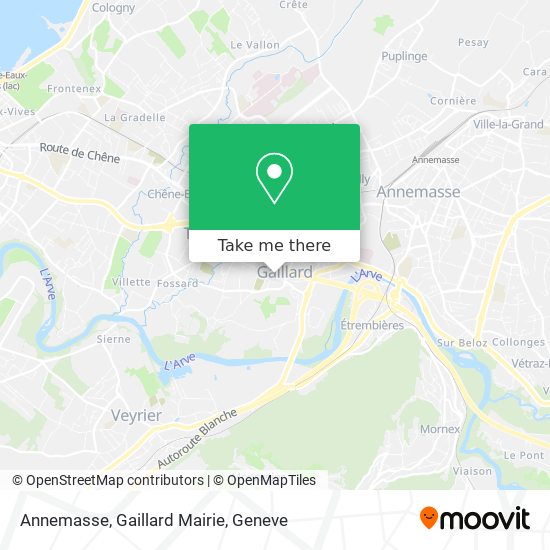 Annemasse, Gaillard Mairie map