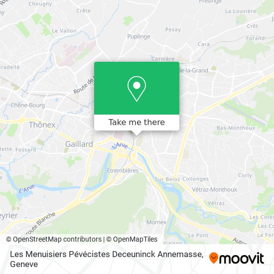 Les Menuisiers Pévécistes Deceuninck Annemasse map